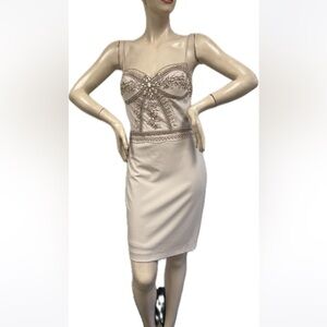 Mignon beaded jewels with straps cocktail dress